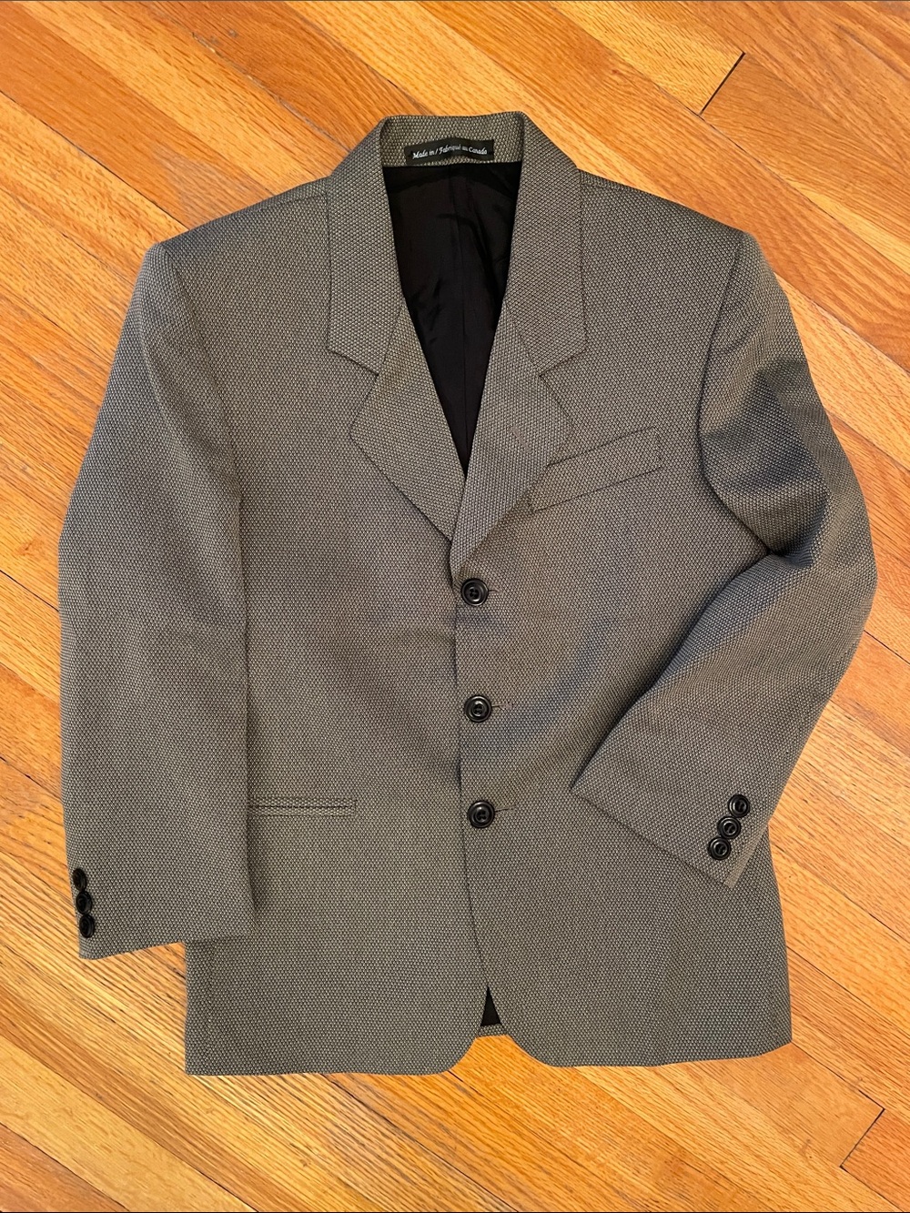 PERRY ELLIS Boy’s Classic Gray/Beige Tailored Three-Button Event Jacket Blazer